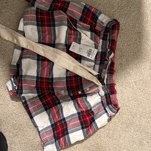 Abercrombie & Fitch Red Plaid Pajama Shorts